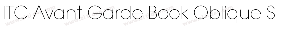 ITC Avant Garde Book Oblique SWA字体转换